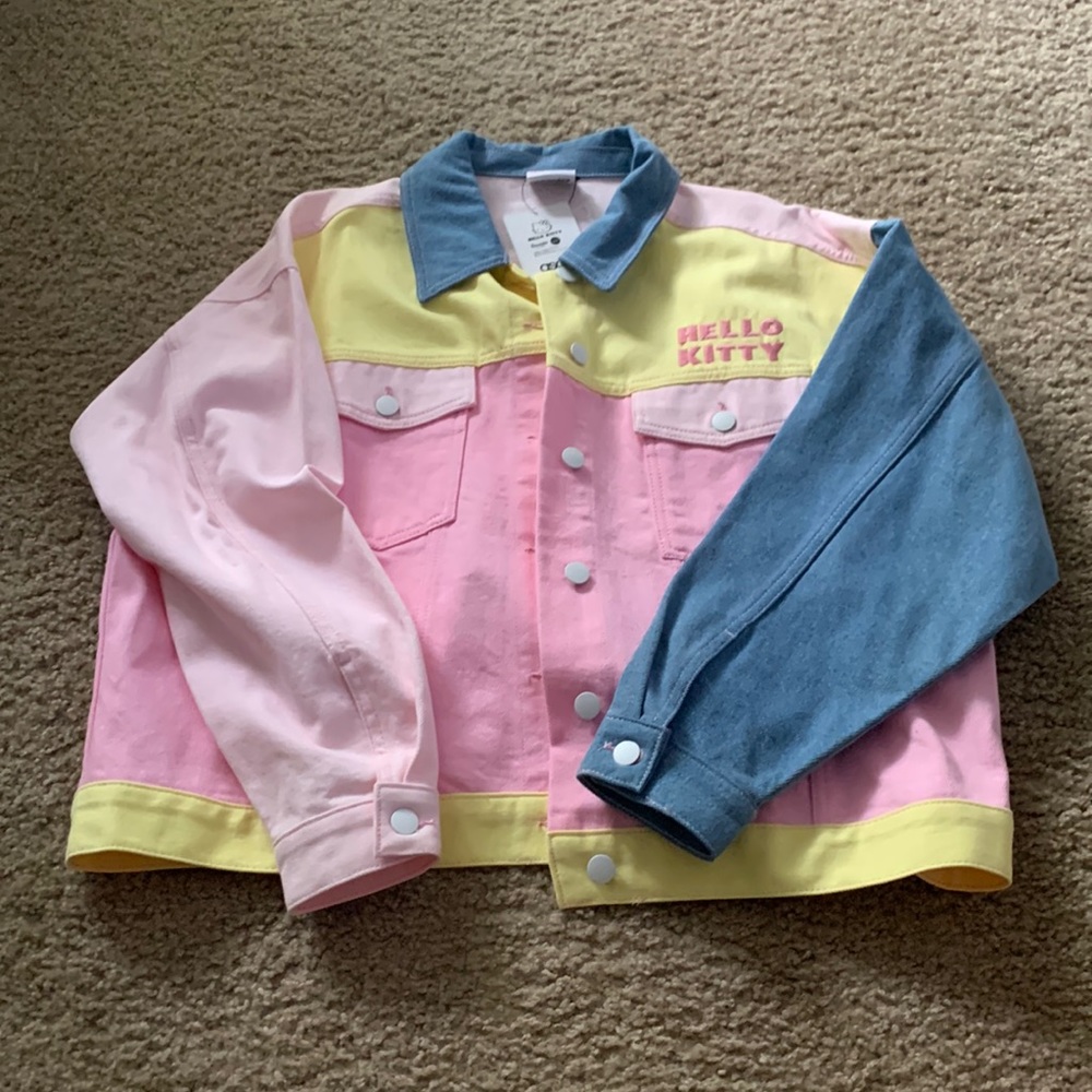 ASOS x Hello Kitty color block jean jacket